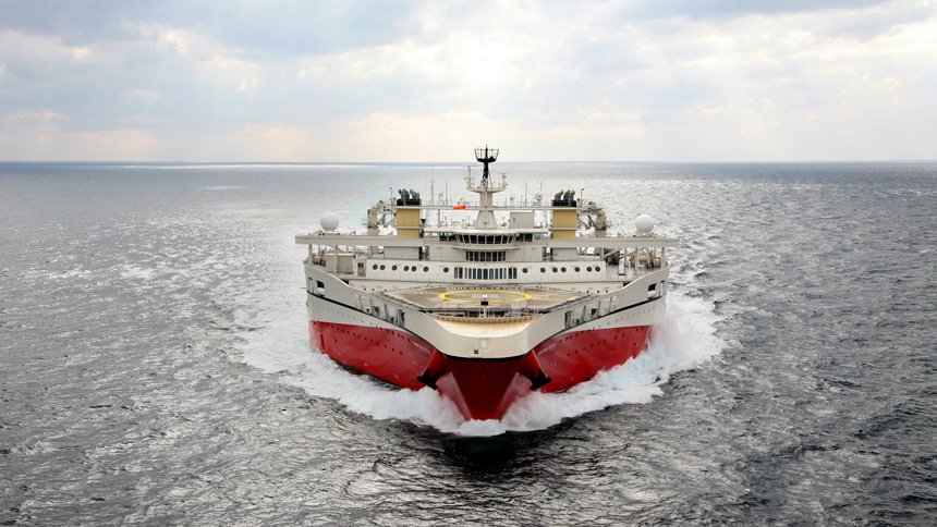 «Τριγωνικά» πλοία: Επεσε στη θάλασσα και το σεισμογραφικό Ramform Tethys [εικόνες & βίντεο] | iefimerida.gr 1