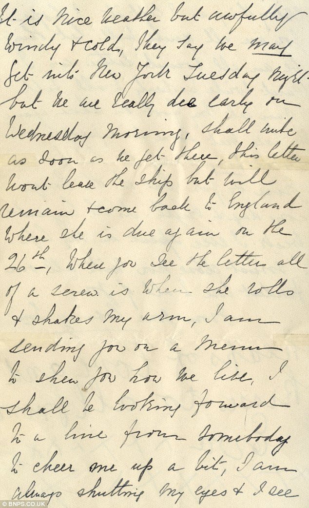 Σε δημοπρασία η τελευταία επιστολή που γράφτηκε στον Τιτανικό -Ενα γράμμα που δεν έφτασε ποτέ [εικόνες] | iefimerida.gr 3