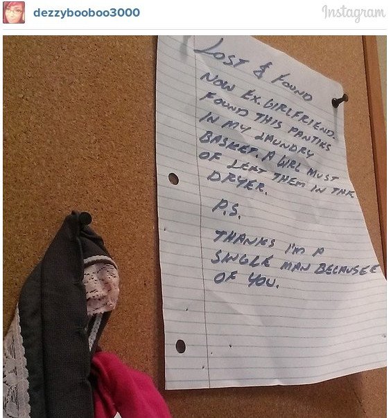 Ο χειρότερος σύντροφος -Ανέβασε στο Instagram το εσώρουχο που ξέχασε η ερωμένη του [εικόνα]  | iefimerida.gr 0