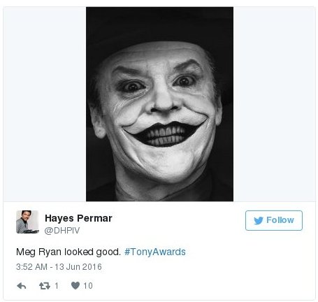 H Μεγκ Ράιαν με πρησμένο πρόσωπο (από τις πλαστικές) στα Tony -Ξεσάλωσε το Twitter [εικόνες]  | iefimerida.gr 2