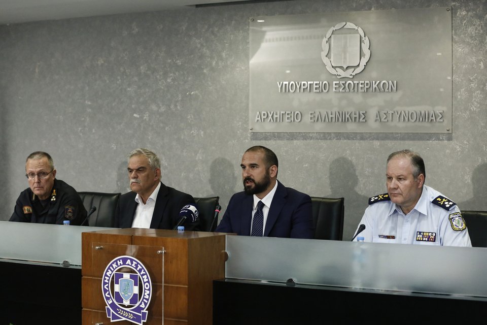 Συνέντευξη Τύπου του τότε Υπουργού Προστασίας του Πολίτη, Νίκου Τόσκα για τις πυρκαγίες (Φωτο: Eurokinissi)