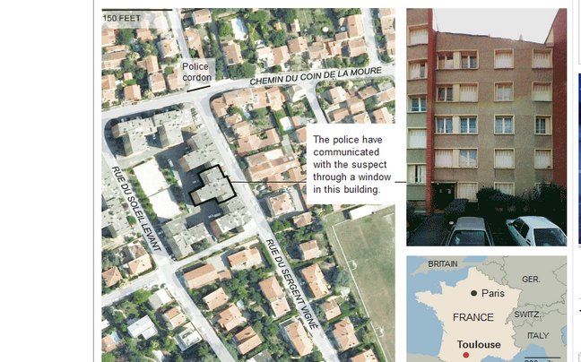 Δεύτερη μέρα πολιορκίας, στο σπίτι του δράστη στην Τουλούζη [εικόνες] | iefimerida.gr 0