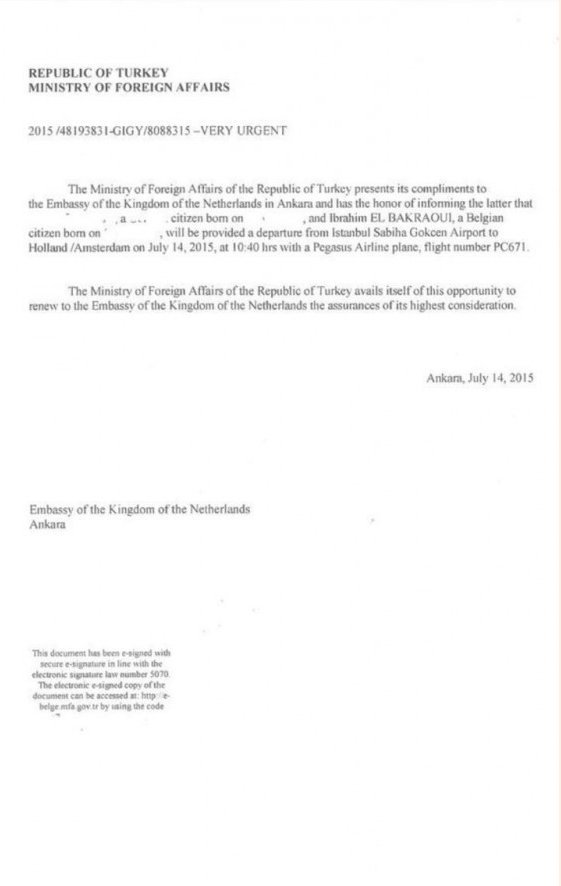 FT: Ιδού η επιστολή της Τουρκίας στην Ολλανδία -Για τον μακελάρη του αεροδρομίου | iefimerida.gr 0