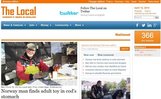 Noρβηγός ψαράς έπιασε στα δίχτυα του βακαλάο που είχε φάει δονητή [εικόνες] | iefimerida.gr 2