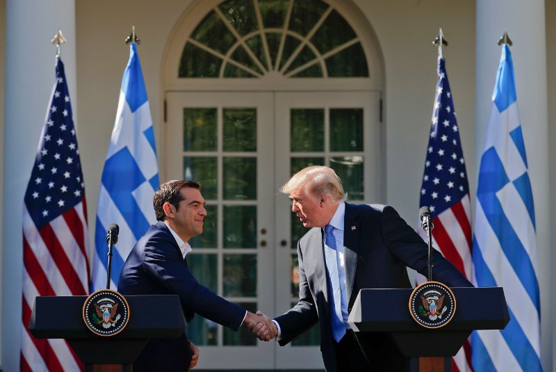 Από τη συνάντηση Τίπρα-Τραμπ στην Ουάσιγκτον τον Οκτώβριο του 2017/Φωτογραφία: AP