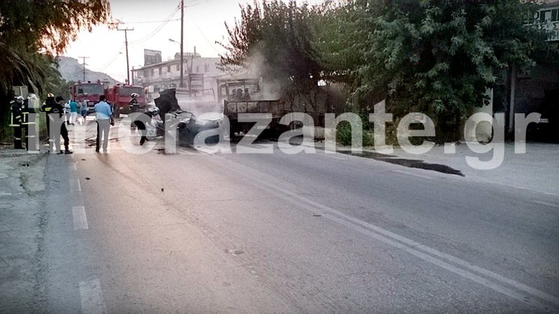 Απανθρακώθηκε οδηγός μετά από τροχαίο με φορτηγό στη Ζάκυνθο [εικόνες & βίντεο] | iefimerida.gr 1