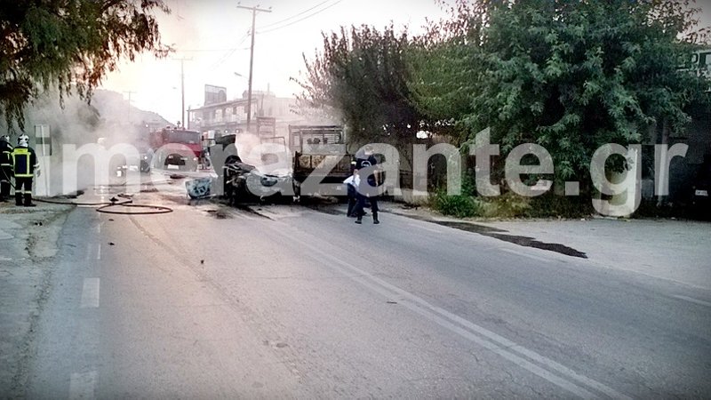 Απανθρακώθηκε οδηγός μετά από τροχαίο με φορτηγό στη Ζάκυνθο [εικόνες & βίντεο] | iefimerida.gr 2