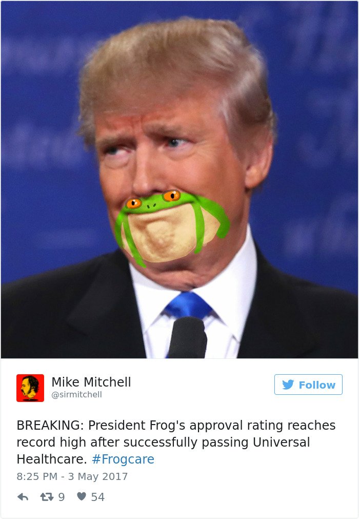 Viral -Παρατήρησαν ότι το πηγούνι του Τραμπ μοιάζει με βάτραχο και κλαίει το Ιντερνετ [εικόνες] | iefimerida.gr 3