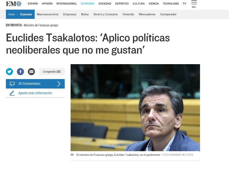 Τσακαλώτος στην El Mundo: Οταν εφαρμόσουμε τη συμφωνία θα ξέρω αν είναι καλή | iefimerida.gr 0