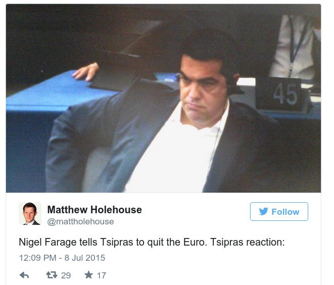 Ο Φάρατζ υπερασπίστηκε τον Τσίπρα: Θα τα καταφέρετε αν φύγετε από το ευρώ | iefimerida.gr 0