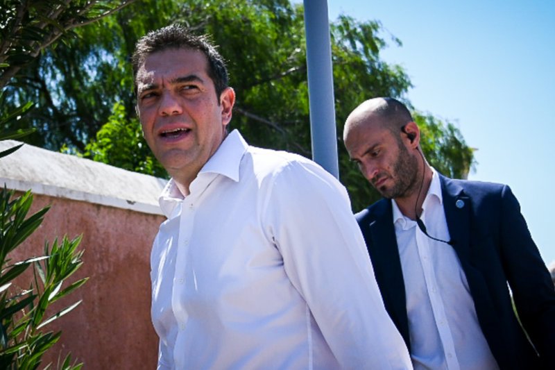 Η άφιξη του πρωθυπουργού στο Λαύριο