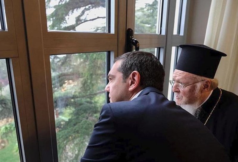 Ο Οικουμενικός Πατριάρχης Βαρθολομαίος και ο Αλέξης Τσίπρας