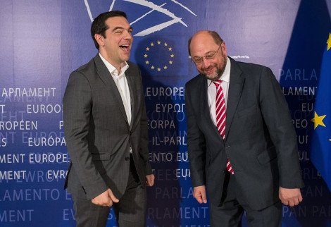 Χαρές και χαμόγελα Τσίπρα με Σουλτς και Φερχόφσταντ αλλά στηρίζει τον Γιούνκερ [εικόνες] | iefimerida.gr 2