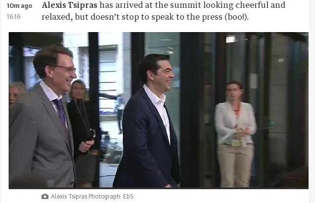 Guardian: Χαρούμενος και χαλαρός ο Τσίπρας στη Σύνοδο Κορυφής [εικόνα & βίντεο] | iefimerida.gr 0