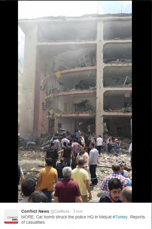 Νέα τρομοκρατική επίθεση στην Τουρκία -Ισοπέδωσαν αστυνομικό τμήμα - 3 νεκροί, 30 τραυματίες[εικόνες] | iefimerida.gr 1