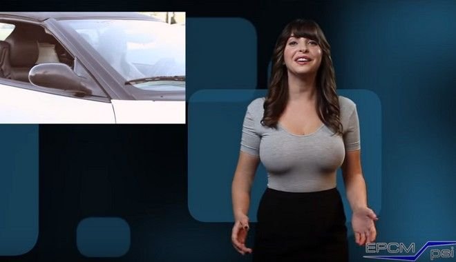 Διαφημίζει εταιρεία πετρελαίου και όλοι κοιτάζουν το τεράστιο στήθος της [βίντεο] | iefimerida.gr 1