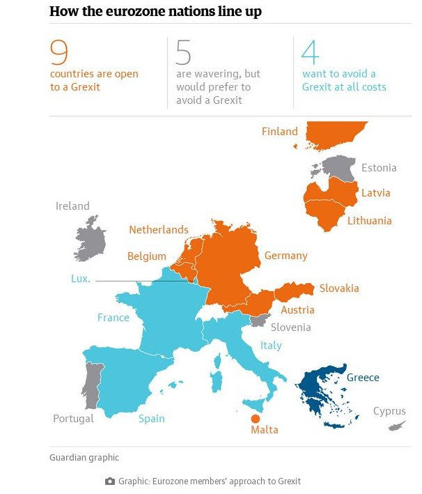 Το Grexit «σπάει» τον χάρτη της Ευρωζώνης στα τρία -Οι 9 χώρες που θέλουν την Ελλάδα εκτός ευρώ [λίστα & εικόνα] | iefimerida.gr 0