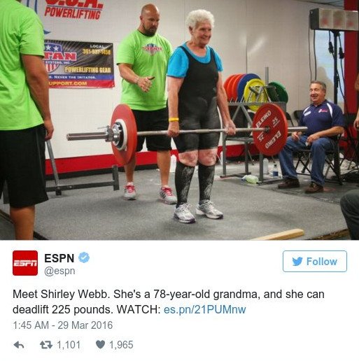 Απίστευτο: 78χρονη κάνει γυμναστική με βάρη και σηκώνει 111 κιλά! [εικόνες & βίντεο] | iefimerida.gr 2