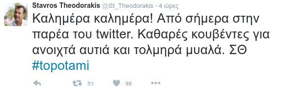 O Θεοδωράκης μόλις έφτιαξε Twitter -Το πρώτο του tweet [εικόνα] | iefimerida.gr 0