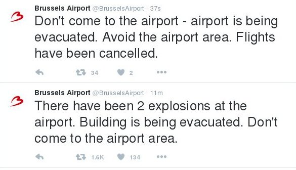Δύο εκρήξεις στο αεροδρόμιο των Βρυξελλών με νεκρούς & τραυματίες [εικόνες & βίντεο] | iefimerida.gr 1