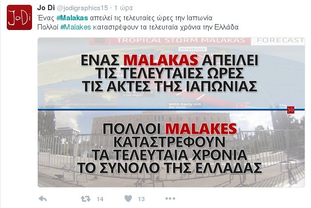 Ο τυφώνας #malakas σαρώνει και στο Twitter [εικόνες] | iefimerida.gr 1