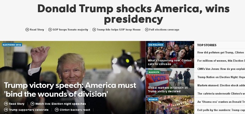 Οι πρώτες αντιδράσεις των αμερικανικών ΜΜΕ στην απρόσμενη νίκη Τραμπ [εικόνες] | iefimerida.gr 0