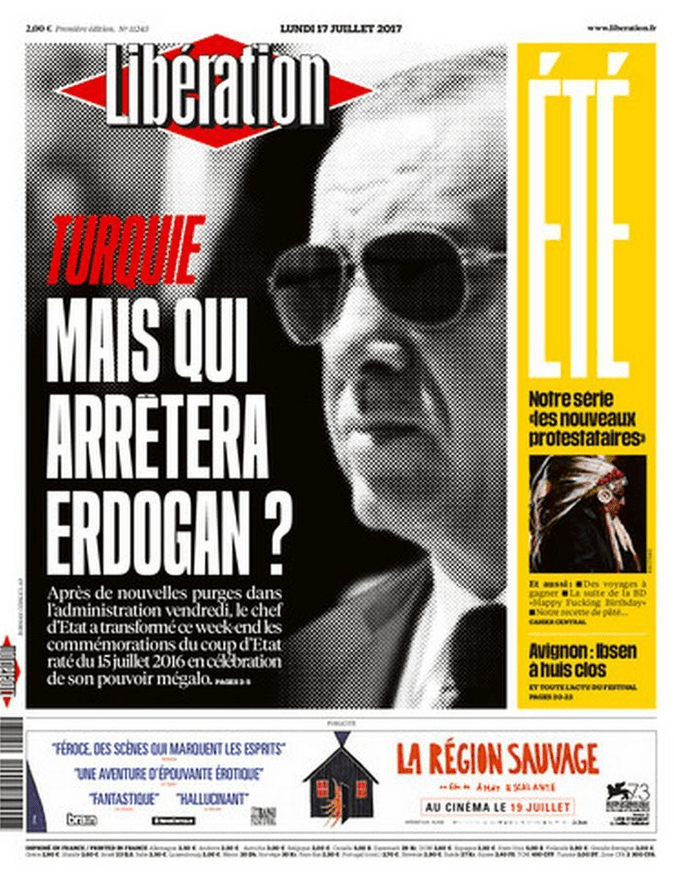 Liberation: «Μα ποιος τέλος πάντων θα σταματήσει τον Ερντογάν;» [εικόνα] | iefimerida.gr 0