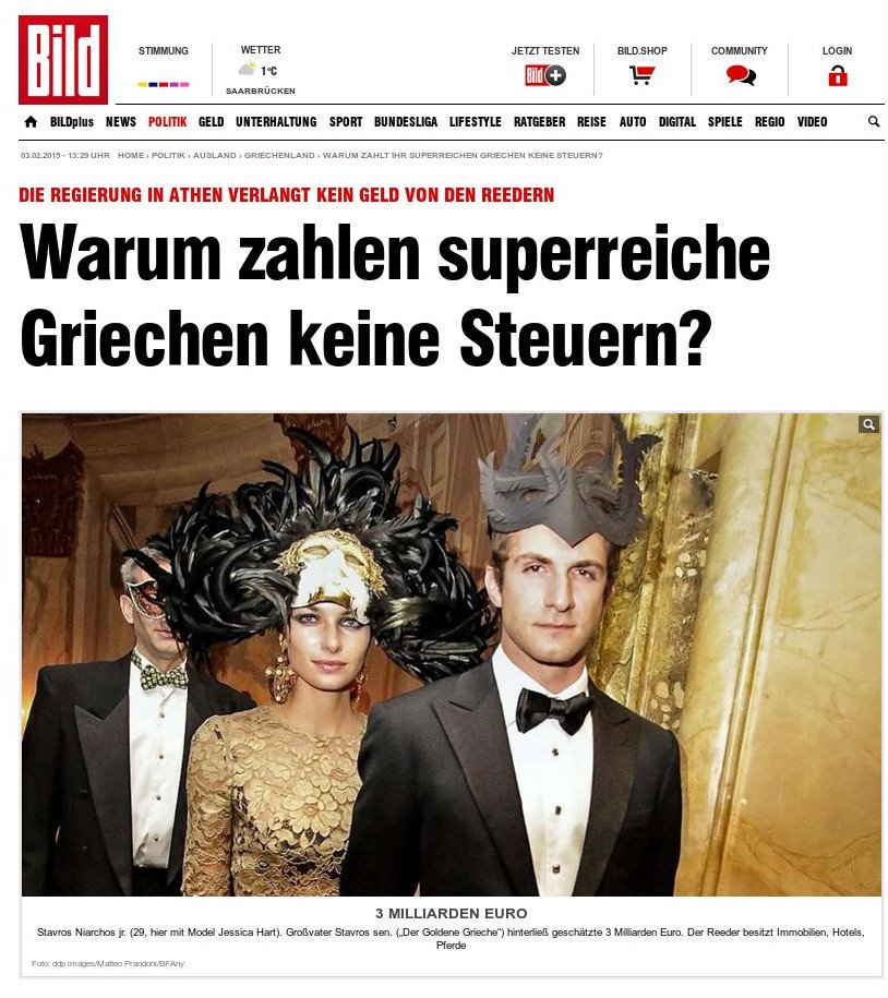 Bild: Στην Ελλάδα ο Τσίπρας θέλει να φορολογήσει τους εφοπλιστές αλλά οι ΑΝΕΛ αντιστέκονται | iefimerida.gr 0