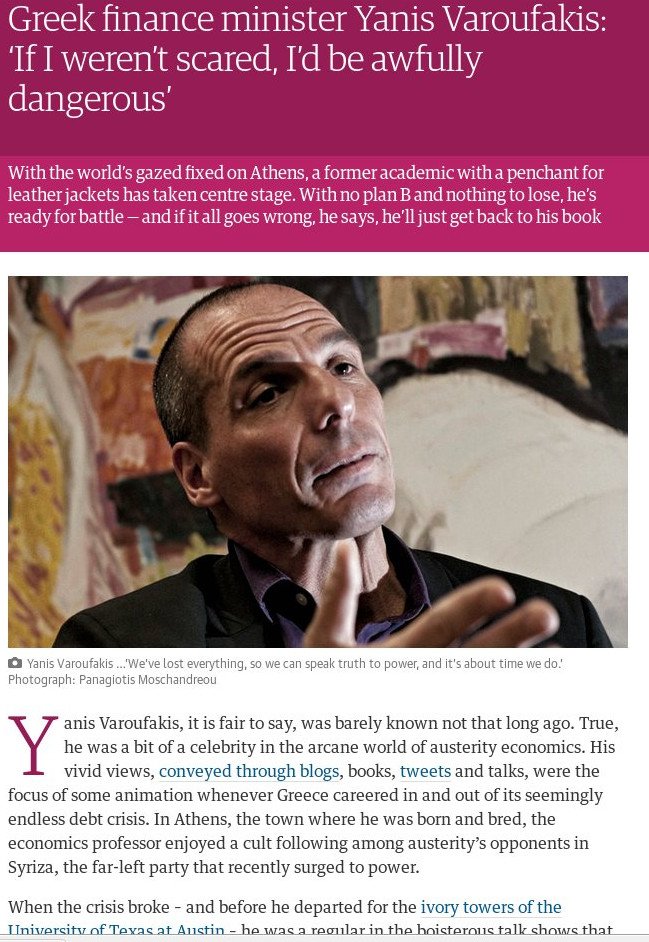 Βαρουφάκης στον Guardian: Αν δεν υπογράψουμε δεν υπάρχει Plan B [εικόνες] | iefimerida.gr 1