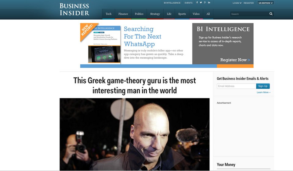 Business Insider: Γιατί ο γκουρού Βαρουφάκης είναι ο πιο ενδιαφέρων άνδρας στον πλανήτη | iefimerida.gr 0