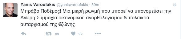 Βαρουφάκης για τις εκλογές της Ισπανίας: «Μπράβο Podemos» | iefimerida.gr 0