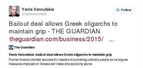 Καρφιά Βαρουφάκη κατά Τσίπρα μέσω Guardian: Σκλαβώνεις οικογένειες με το μνημόνιο | iefimerida.gr 0