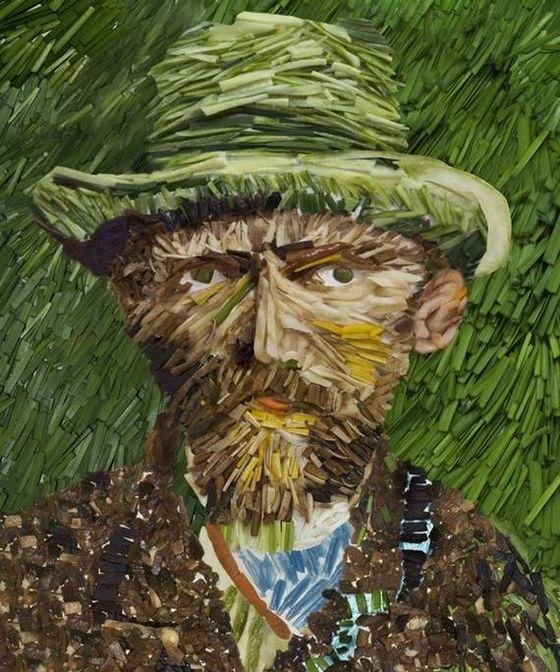 Καλλιτέχνιδα επαναδημιούργησε διάσημους πίνακες χρησιμοποιώντας μόνο λαχανικά [εικόνες]  | iefimerida.gr 0