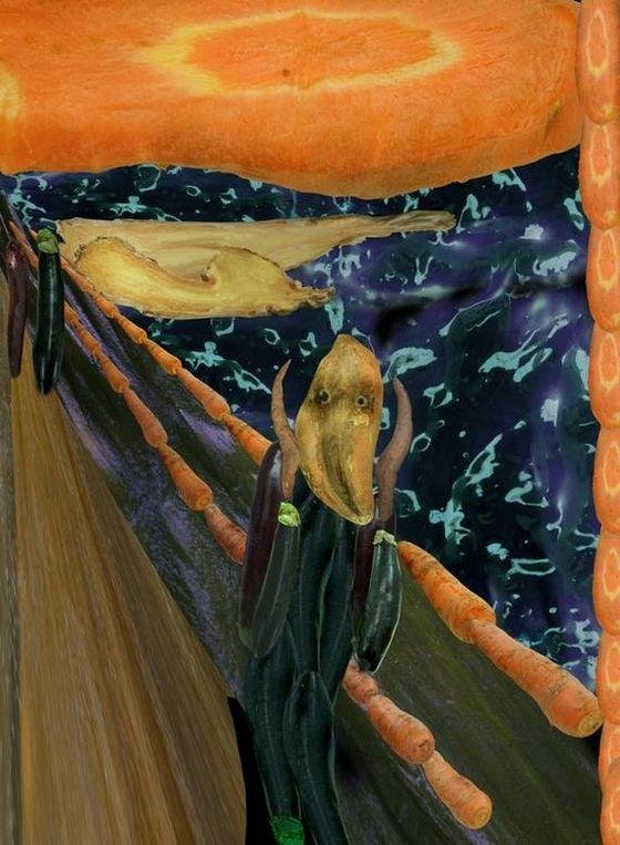 Καλλιτέχνιδα επαναδημιούργησε διάσημους πίνακες χρησιμοποιώντας μόνο λαχανικά [εικόνες]  | iefimerida.gr 7