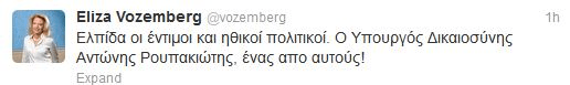 Τι λέει η Ελίζα Βόζεμπεργκ για τις δηλώσεις του Αντώνη Ρουπακιώτη | iefimerida.gr 0