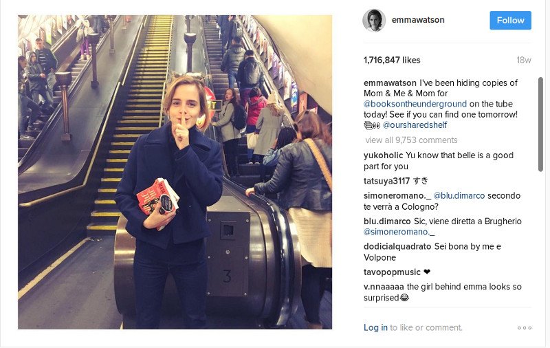 Η Έμμα Ουάτσον κρύβει βιβλία στο μετρό της Νέας Υόρκης [εικόνες-βίντεο] | iefimerida.gr 0