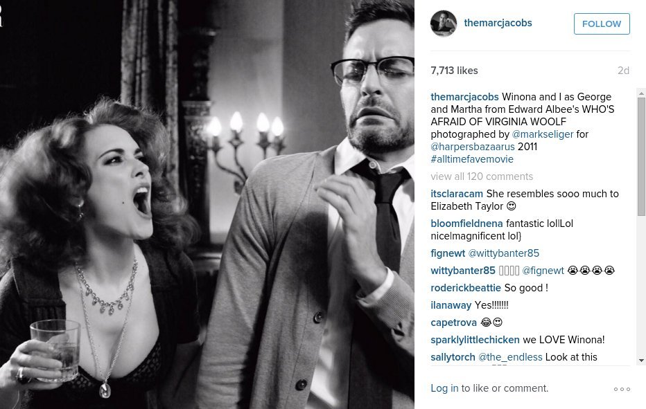 Χαμός στο Instagram με τα post του Μαρκ Τζέικομπς και της Γουινόνα Ράιντερ [εικόνες] | iefimerida.gr 4