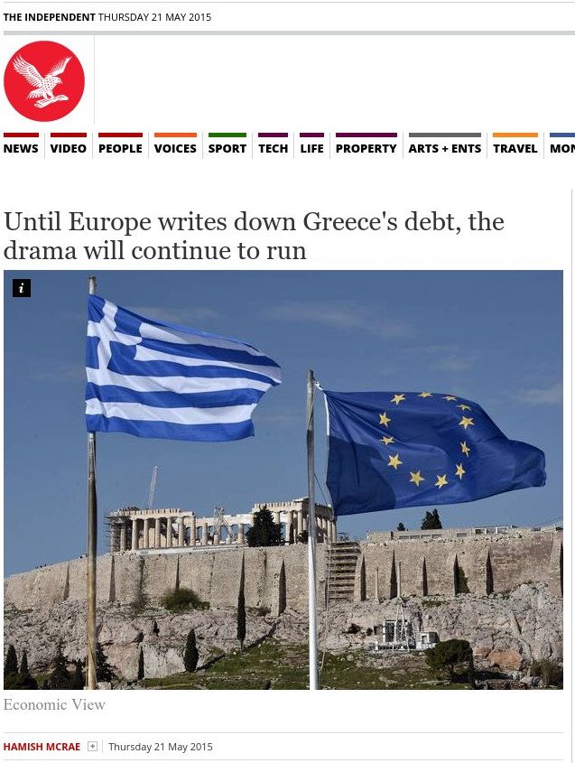 Independent: Αν η Ευρώπη δεν διαγράψει το ελληνικό χρέος, τότε το δράμα θα συνεχίζεται | iefimerida.gr 0