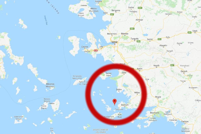 Η περιοχή του Μπόντρουμ όπου συγκεντρώνονται τα πολεμικά τουρκικά πλοία και τα Ιμια