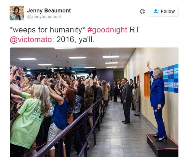 Εμμονή με τις selfie -Η φωτογραφία οπαδών της Χίλαρι που έγινε retweet 20.000 φορές [εικόνες] | iefimerida.gr 2