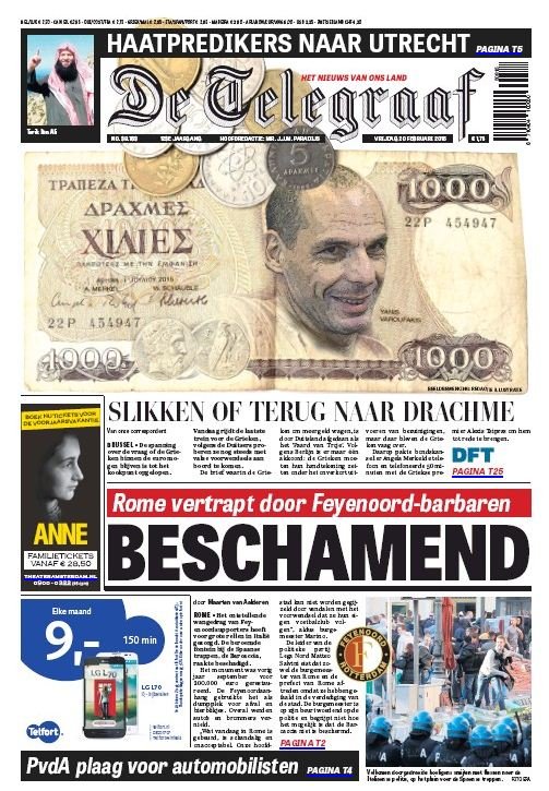 Ο Βαρουφάκης έγινε χιλιάρικο σε ολλανδική εφημερίδα [εικόνα] | iefimerida.gr 0