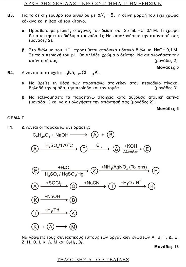 Πανελλαδικές 2016: Αυτά είναι τα θέματα που έπεσαν σε Λατινικά και Χημεία [pdf] | iefimerida.gr 2