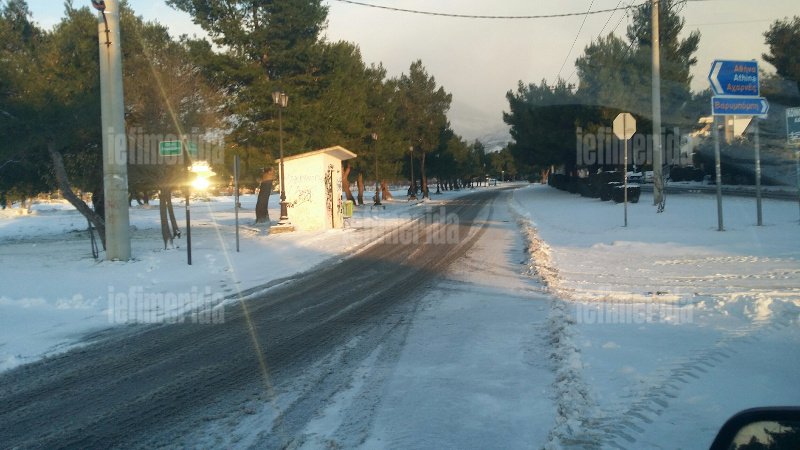 Το χιόνι στην Αττική έφερε προβλήματα -Παγοδρόμιο η Κηφισίας [εικόνες] | iefimerida.gr 14