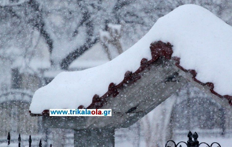 Πυκνή χιονόπτωση στα Τρίκαλα -30 πόντοι το χιόνι στην πόλη [εικόνες & βίντεο] | iefimerida.gr 1