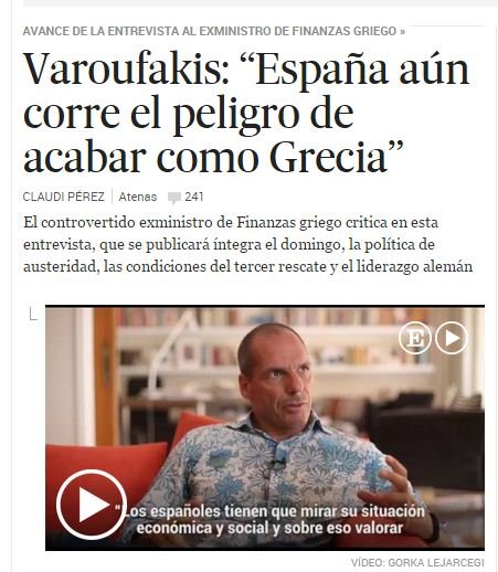 Ο Βαρουφάκης «ξαναχτυπάει» στην El Pais: Η Ισπανία μπορεί να γίνει... Ελλάδα | iefimerida.gr 0