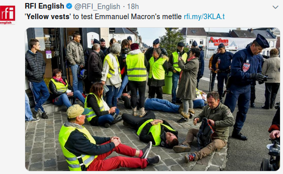 Γαλλία: Το Σάββατο η μεγάλη κινητοποίηση των «κίτρινων γιλέκων» για τα καύσιμα | iefimerida.gr 1