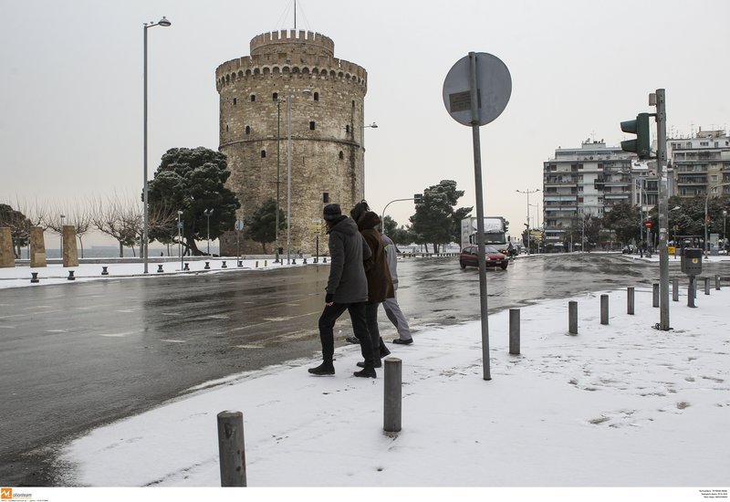 Στη Θεσσαλονίκη, "παγωμένη βροχή" έπεσε το βράδυ της περασμένης Τετάρτης