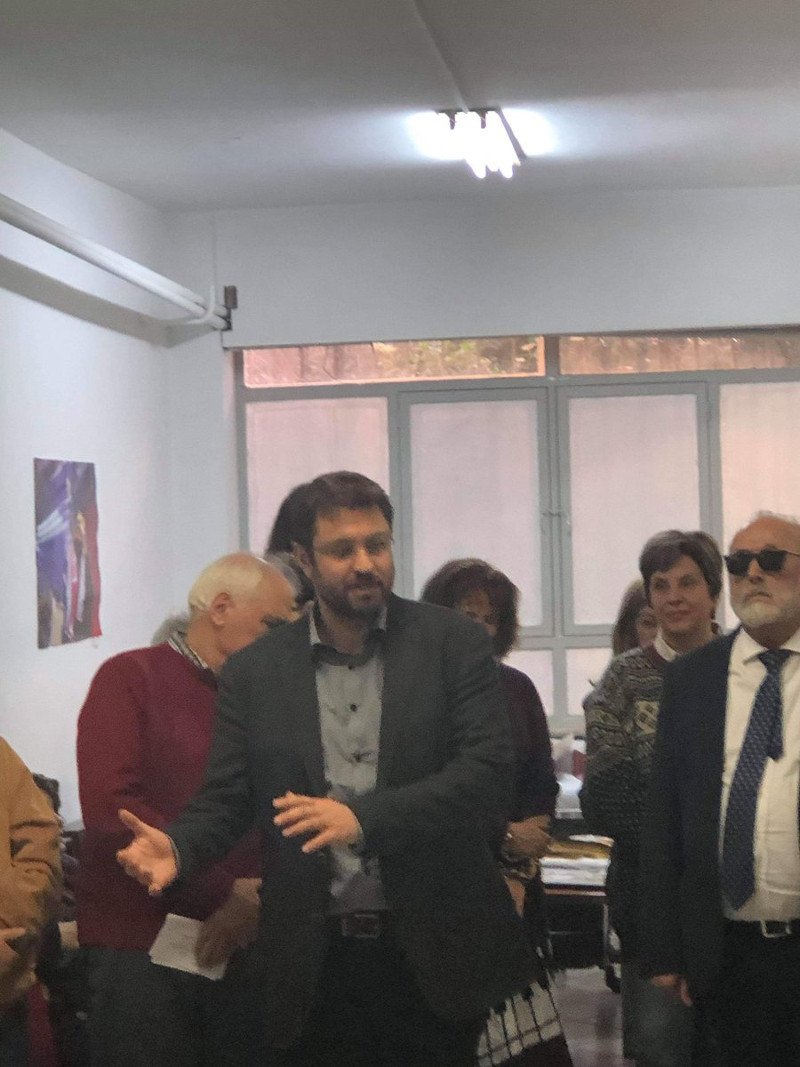 Ο Κώστας Ζαχαριάδης με τον Παναγιώτη Κουρουμπλή