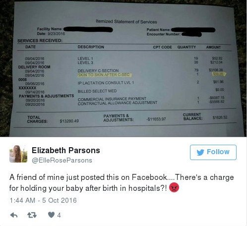 Απίστευτο: Νοσοκομείο χρέωσε με 40 δολάρια την αγκαλιά της μητέρας με το μωρό μετά τον τοκετό [εικόνα] | iefimerida.gr 0