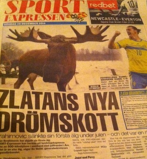 Ο Ιμπραϊμοβιτς σκότωσε τάρανδο 250 κιλών με μια σφαίρα - Σάλος στη Σουηδία [εικόνα] | iefimerida.gr 0